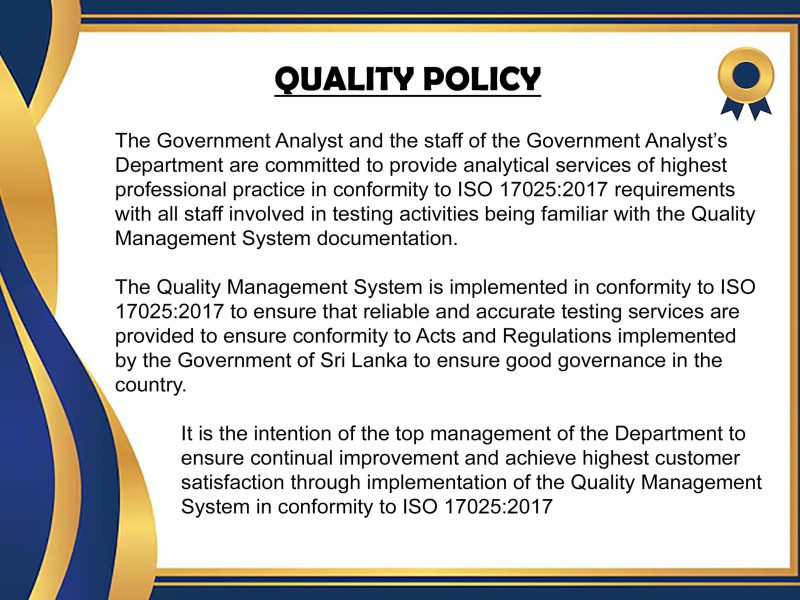 QUALITY POLICY QUALITY POLICY